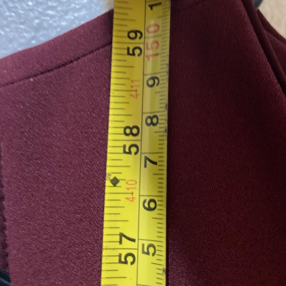 White House/Black Market Burgundy Sleeveless Jumpsuit - Picture 4 of 5